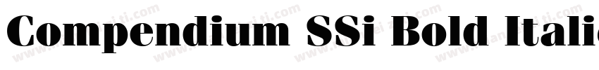 Compendium SSi Bold Italic字体转换